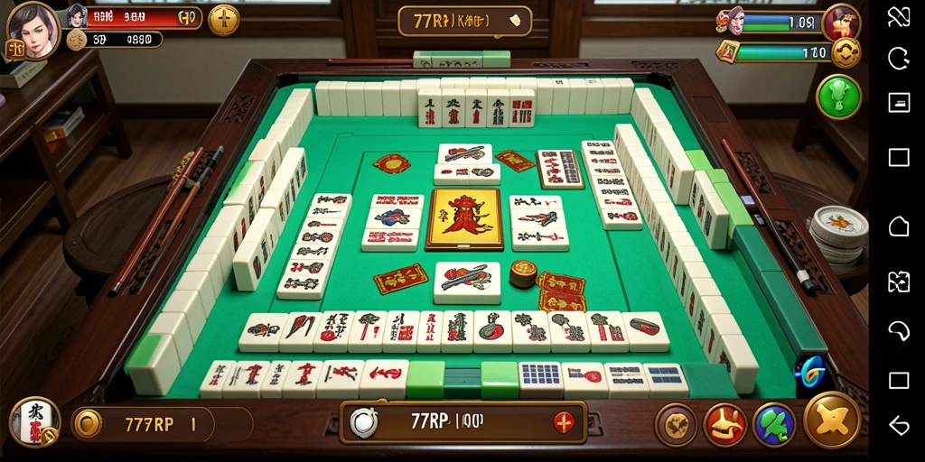 Tampilan gameplay Mahjong yang menarik dan seru di aplikasi.