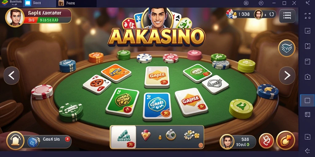 Gameplay seru AAKASINO dengan teman-teman dalam permainan Gaple.
