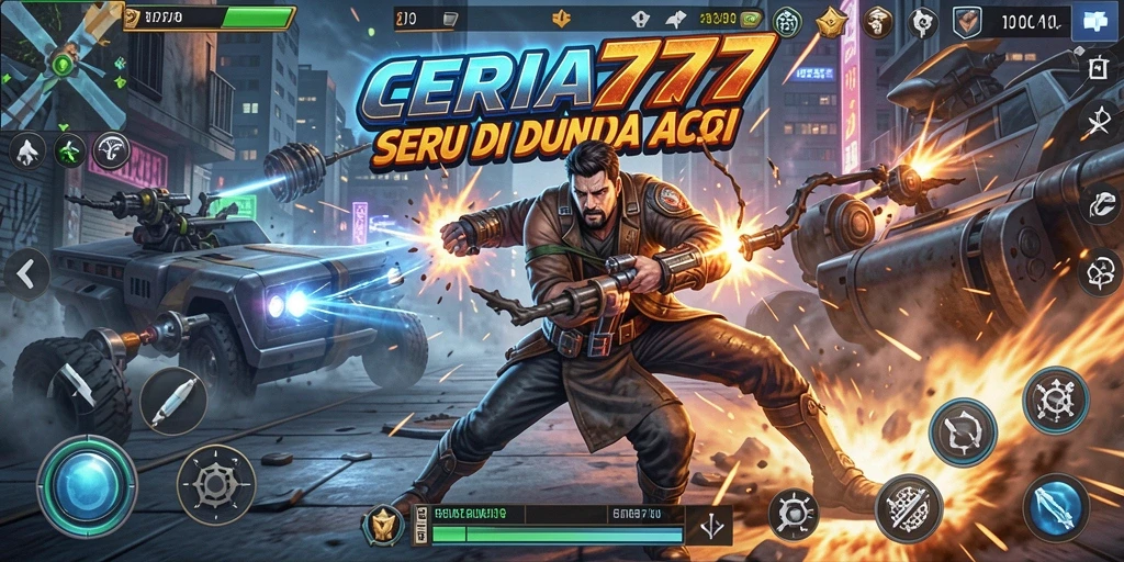 Tampilan gameplay aksi seru dari CERIA777 yang menantang.