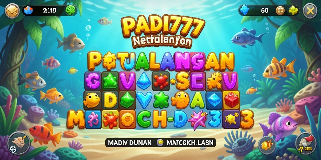 Screenshot utama PADI777 menampilkan gameplay penuh warna dan menarik.