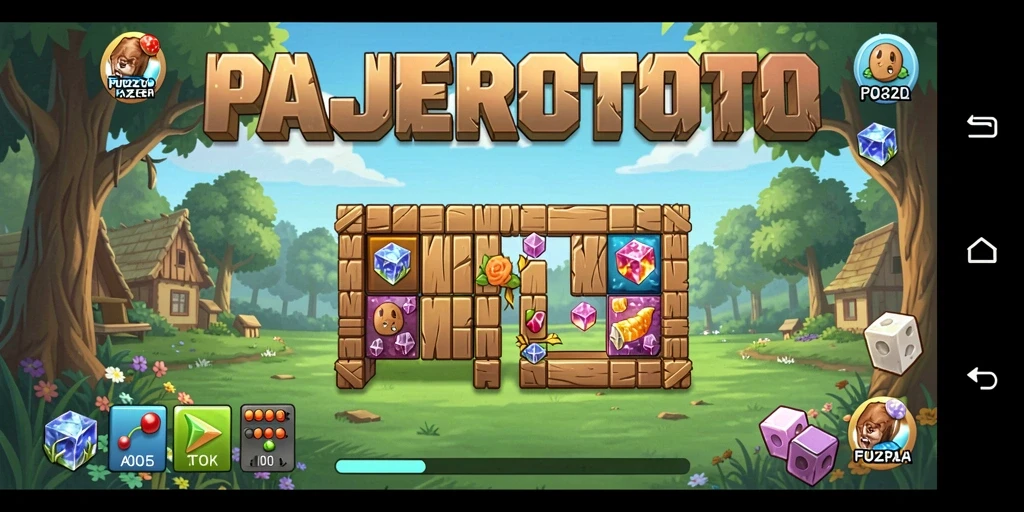 Screenshot gameplay PAJEROTOTO yang menunjukkan tingkat kesulitan puzzle.
