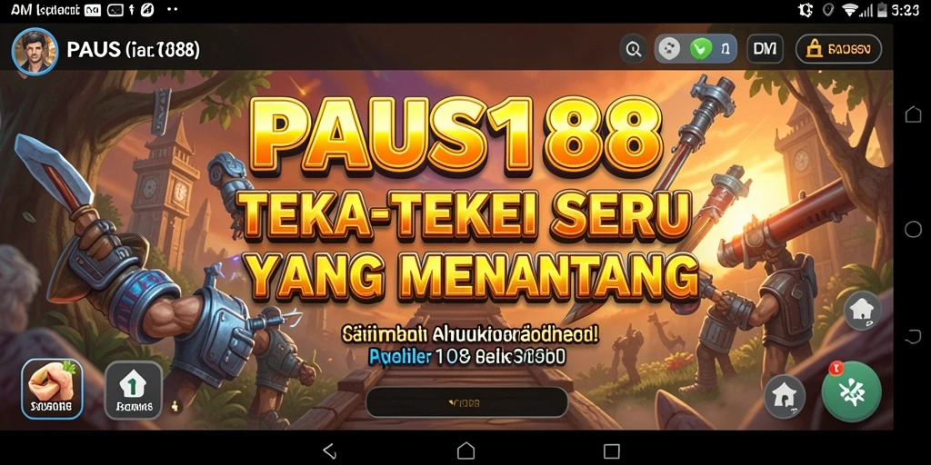 Tangkap layar gameplay PAUS188 yang menunjukkan tantangan teka-teki.
