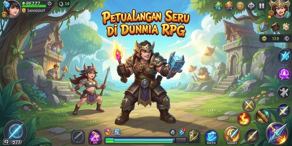 Screenshot menunjukkan pertarungan seru dalam gameplay PF777.