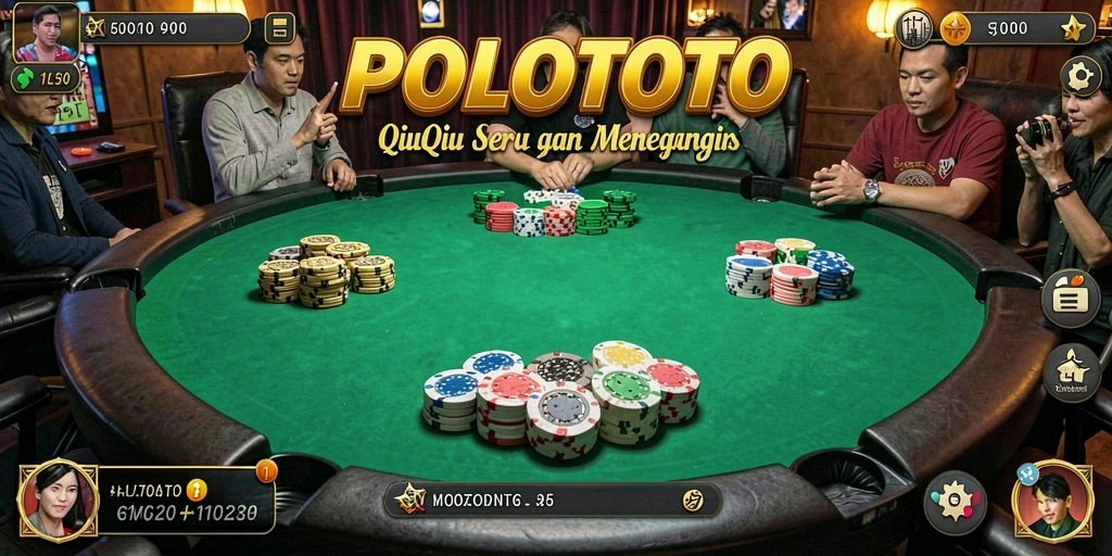 Tampilan menakjubkan dari gameplay QiuQiu di POLOTOTO.