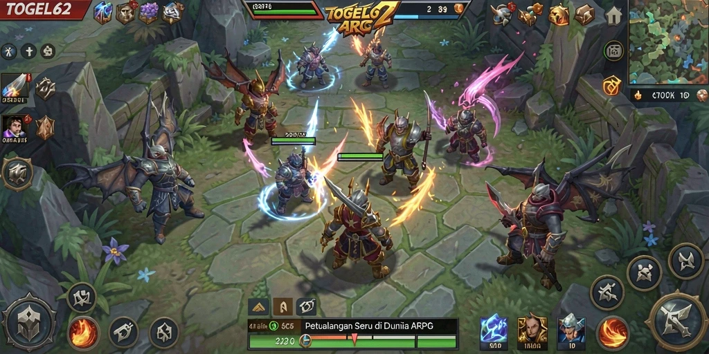 Screenshot gameplay TOGEL62 yang menunjukkan aksi pertempuran seru.