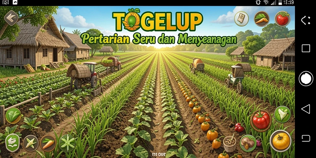 Tampilan gameplay seru TOGELUP menampilkan peternakan yang aktif.